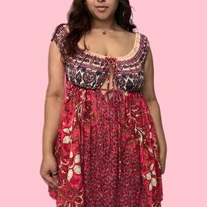 ✨free people bali mariposa mini slip - pink combo ✨